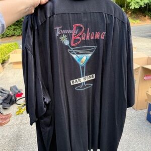 Vintage Tommy Bahama Black Martini Graphic Shirt